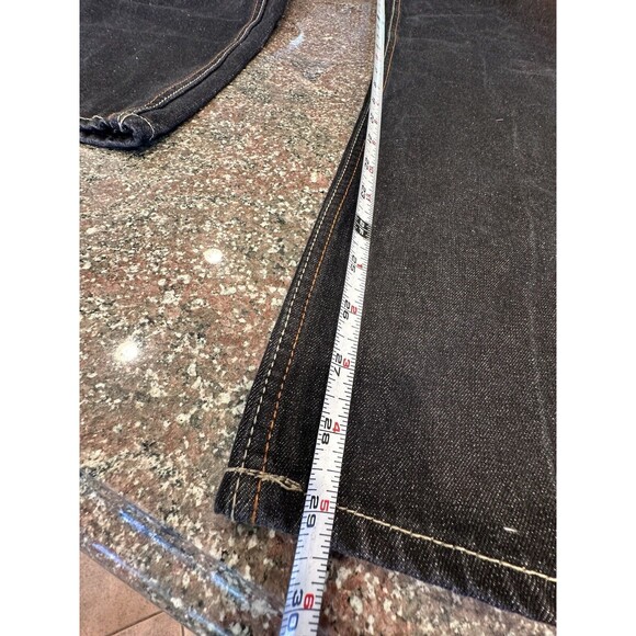 Ablanche‎ Embellish y2k Straight Cut Denim Jeans,Stone Wash Black baggy size 40 - Picture 11 of 11